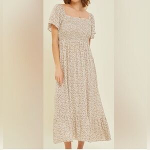 HEYSON Chic Floral Print Midi Dress